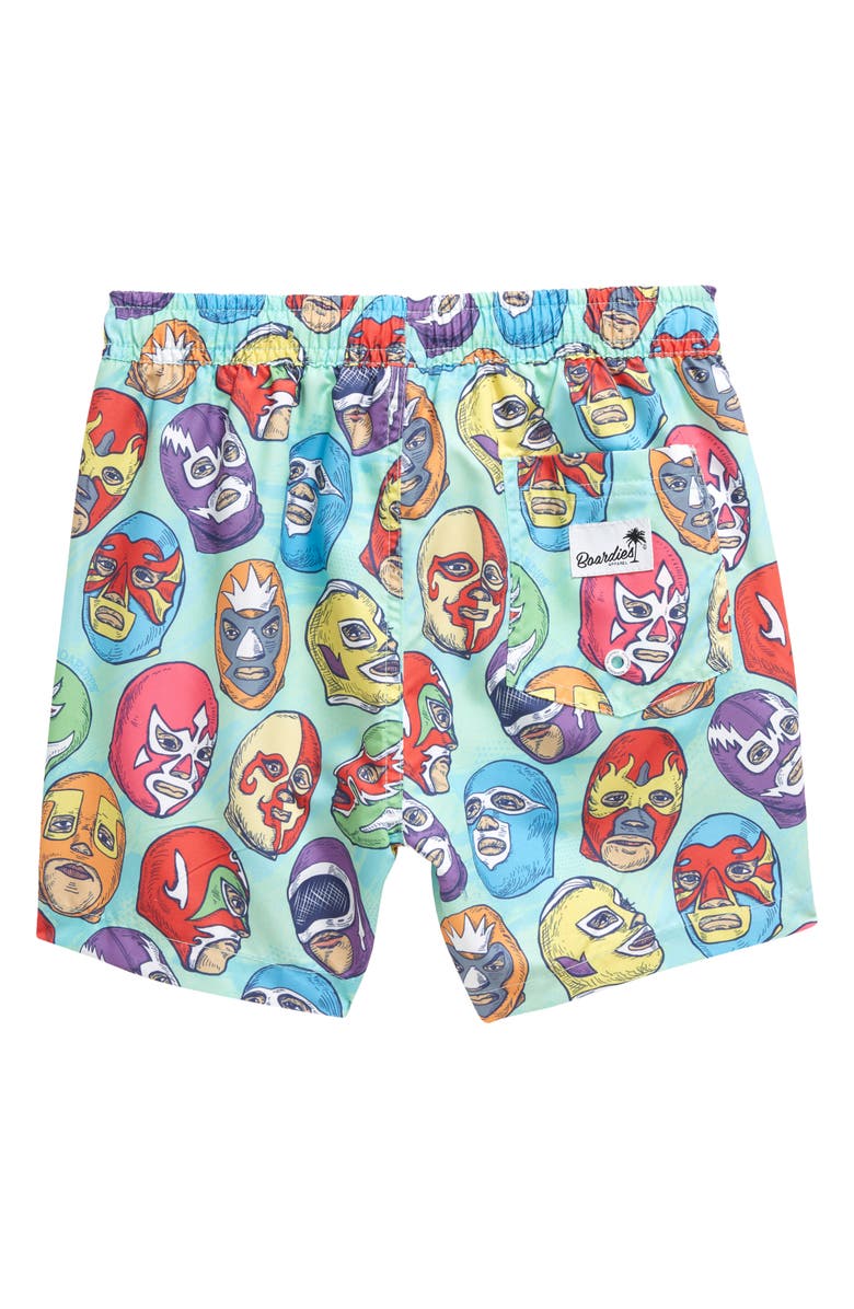 Boardies Kids' Mexican Masks Shortie Swim Trunks, Alternate, color, 
