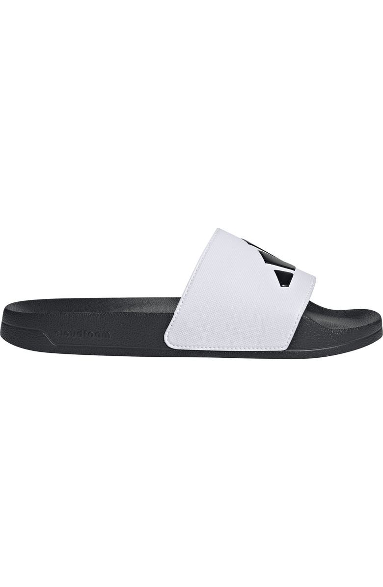 adidas Adilette Slide Sandal, Alternate, color, White/ Core Black/ Core Black