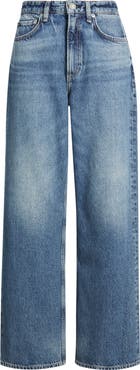 rag & bone Logan Mid Rise Wide Leg Jeans
