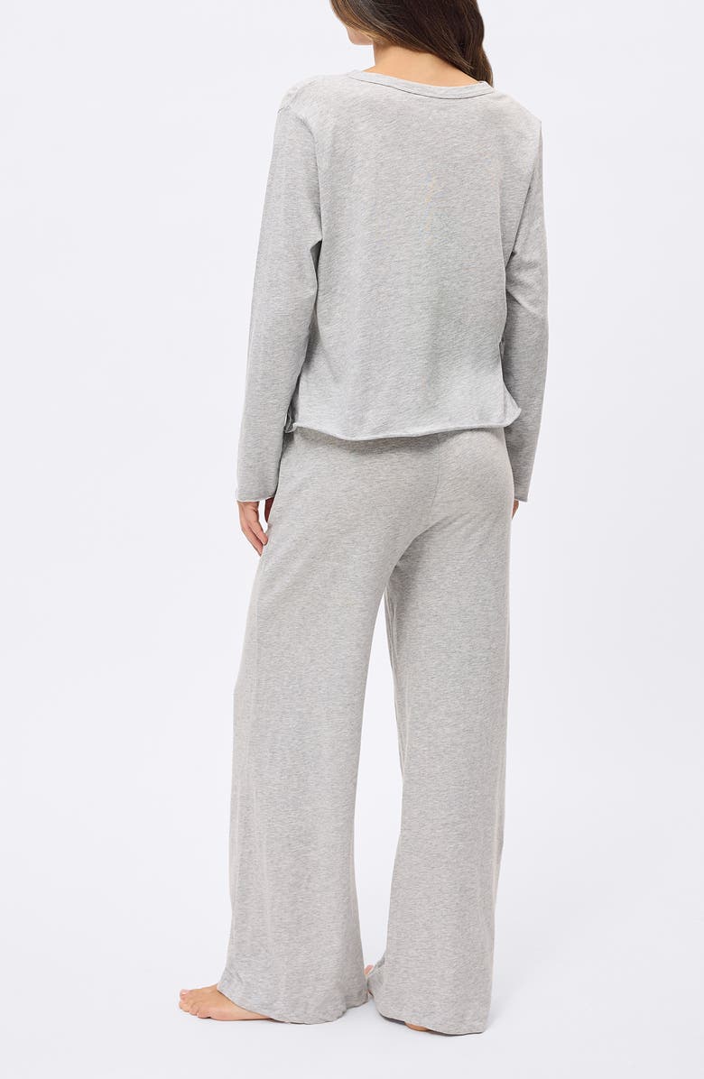 Papinelle Jada Organic Cotton Pajamas, Alternate, color, Grey