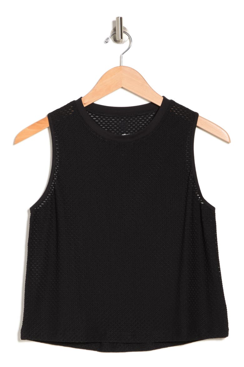 Honeycomb Mesh Tank Top, Alternate, color, BLACK HONEYCOMB