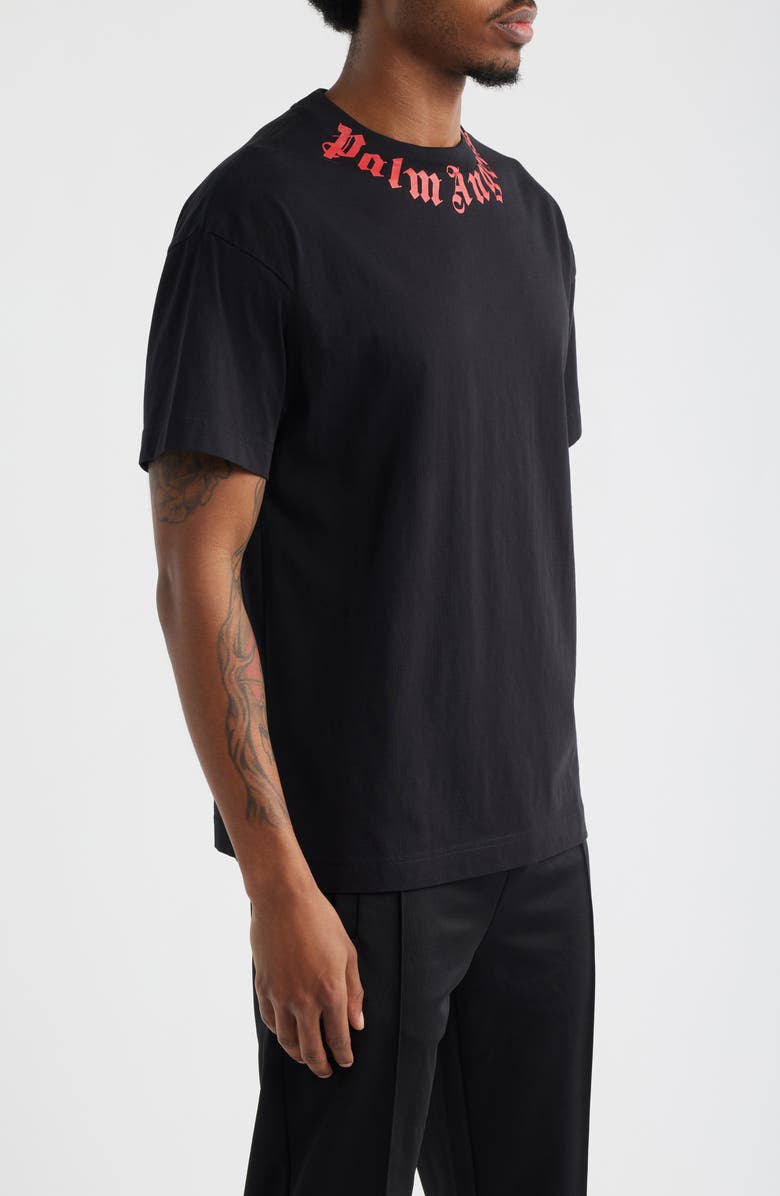 Palm Angels Logo Graphic Cotton T-Shirt, Alternate, color, Black Red