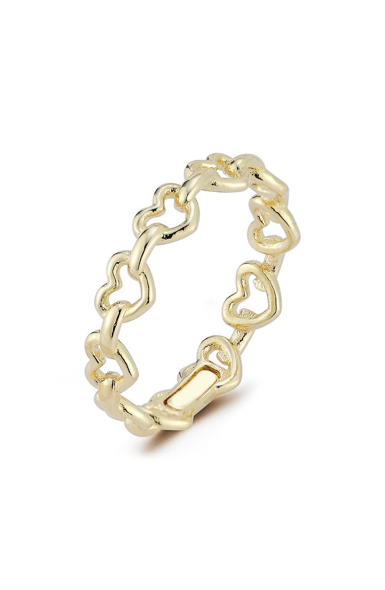 Ember Fine Jewelry Heart Link Ring, Main, color, Gold