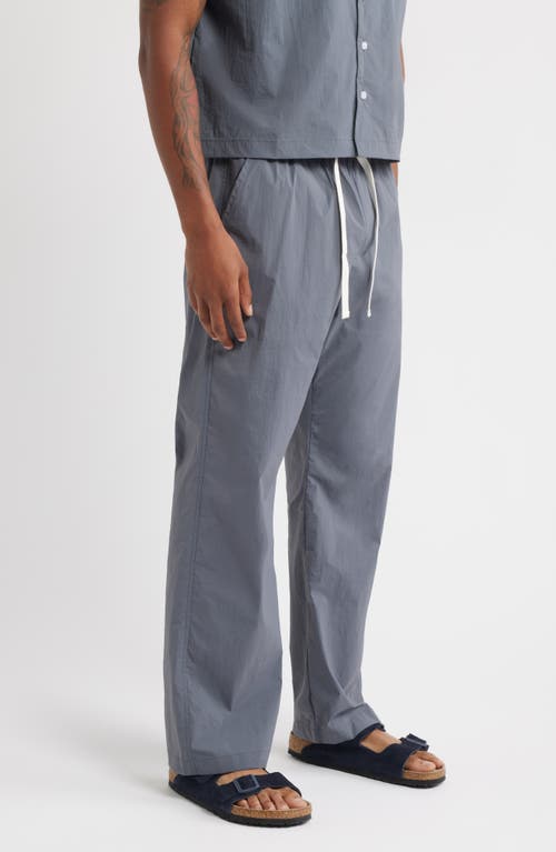 Rizort Kore Drawstring Nylon Pants In Blue