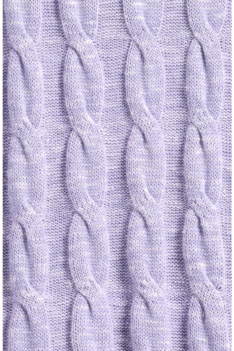 Kids' Cotton Blend Sweater Vest, Alternate, color, LAVENDAR CABLE