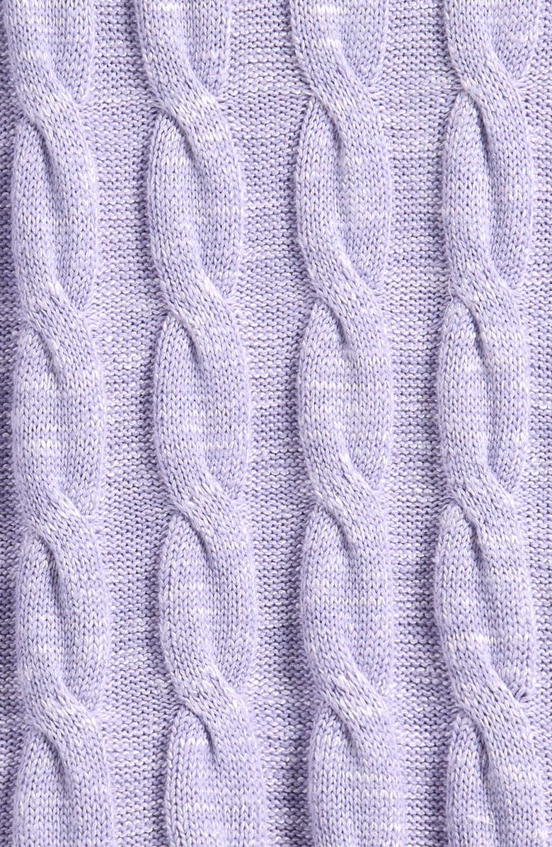 Cotton Emporium Kids' Cotton Blend Sweater Vest, Alternate, color, Lavendar Cable