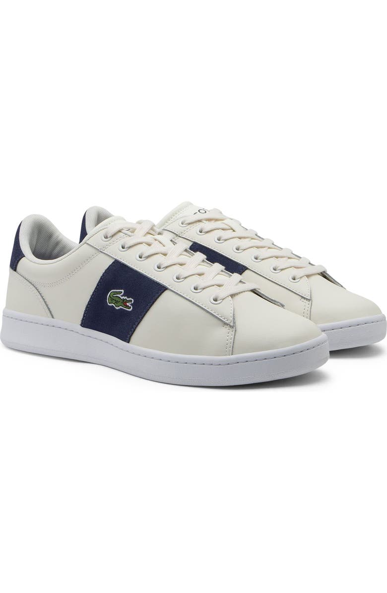 Lacoste Carnaby Sneaker, Main, color, Off White/ Dark Blue