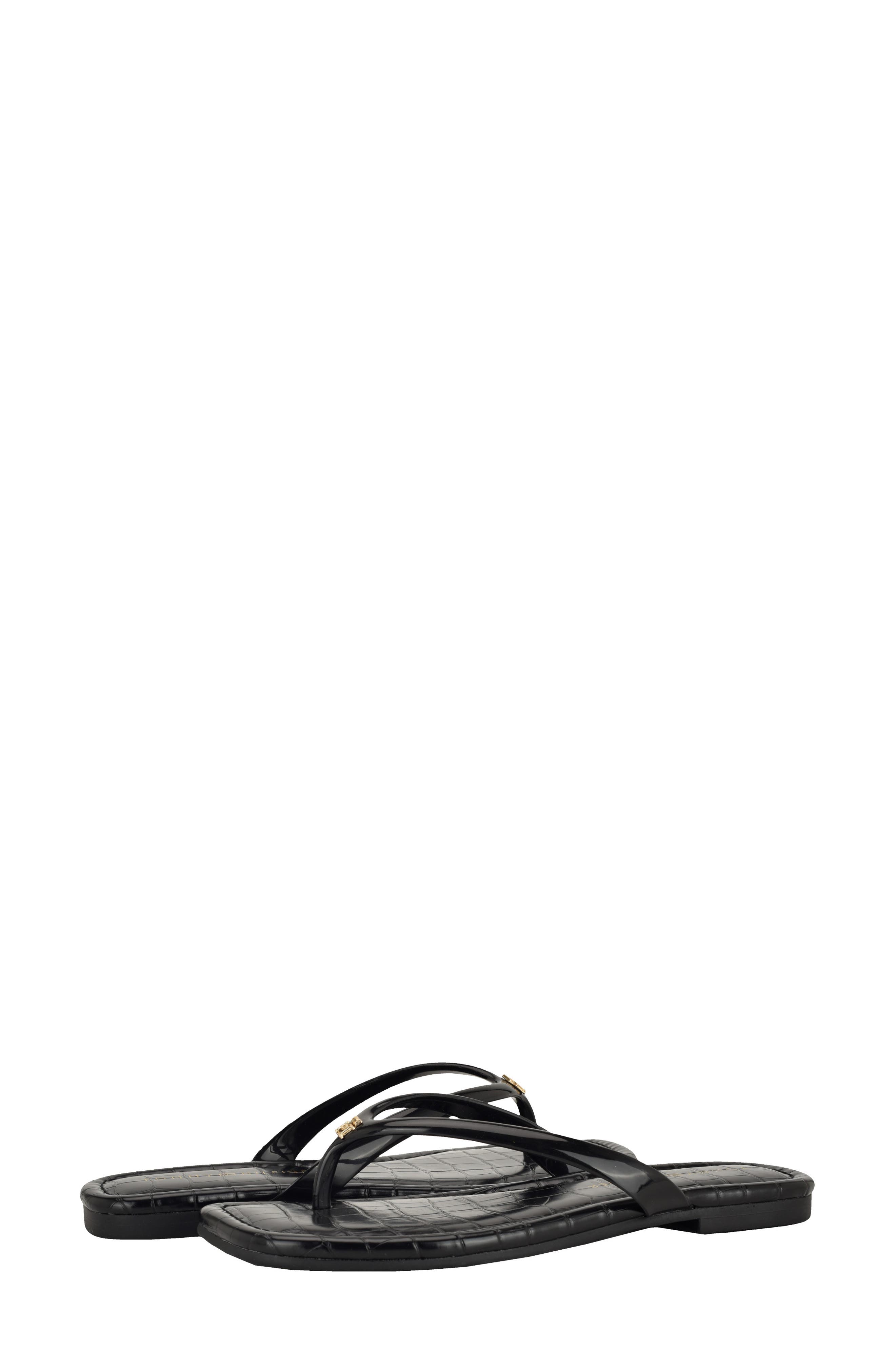 Tommy Hilfiger Vela Flip Flop, Alternate, color, Black