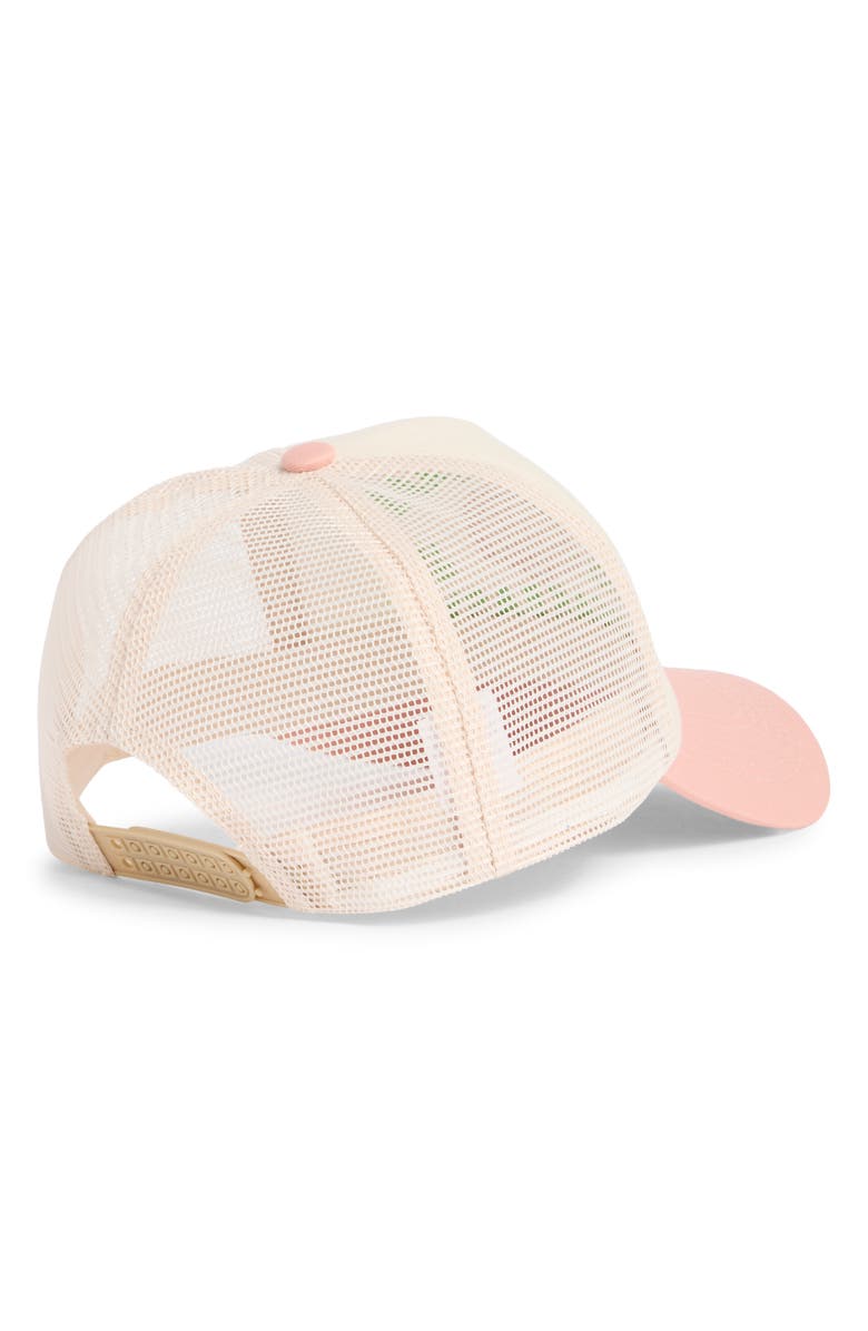 WORN/WEST The Mermaid Speakeasy Trucker Hat, Alternate, color, Beige/ Pink