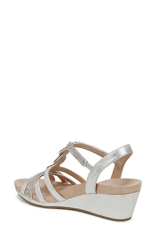 Lifestride Women's Miami Strappy Wedge Sandals In Silver