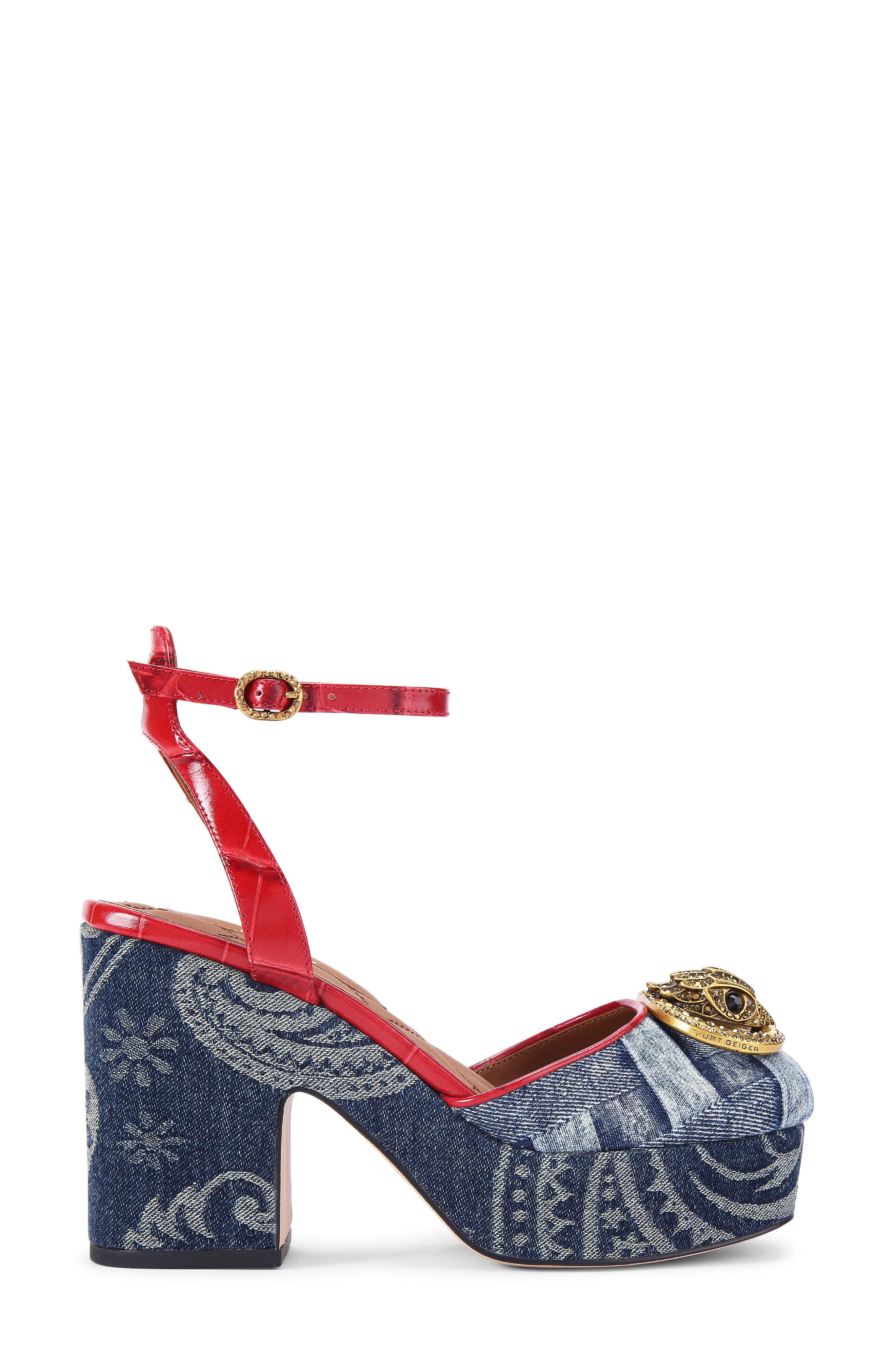 Chelsea Ankle Strap Platform Pump, Alternate, color, NAVY