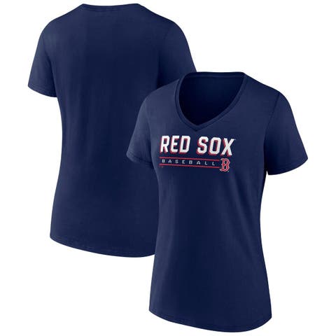 Women's Fanatics  Navy Boston Red Sox V-Neck T-Shirt