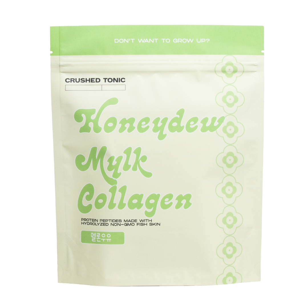 CRUSHED TONIC Honeydew Mylk Marine Collagen Supplement in Off-White /Pale Yellow 