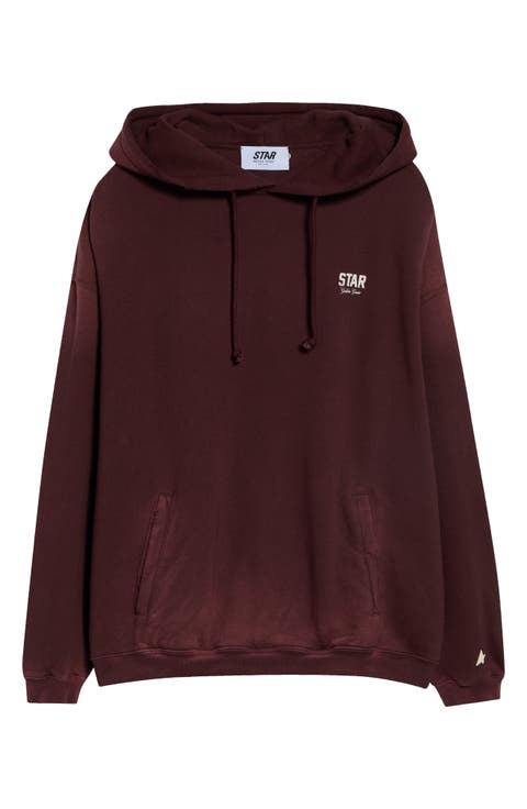 Gender Inclusive Distressed Oversize Star Graphic Hoodie