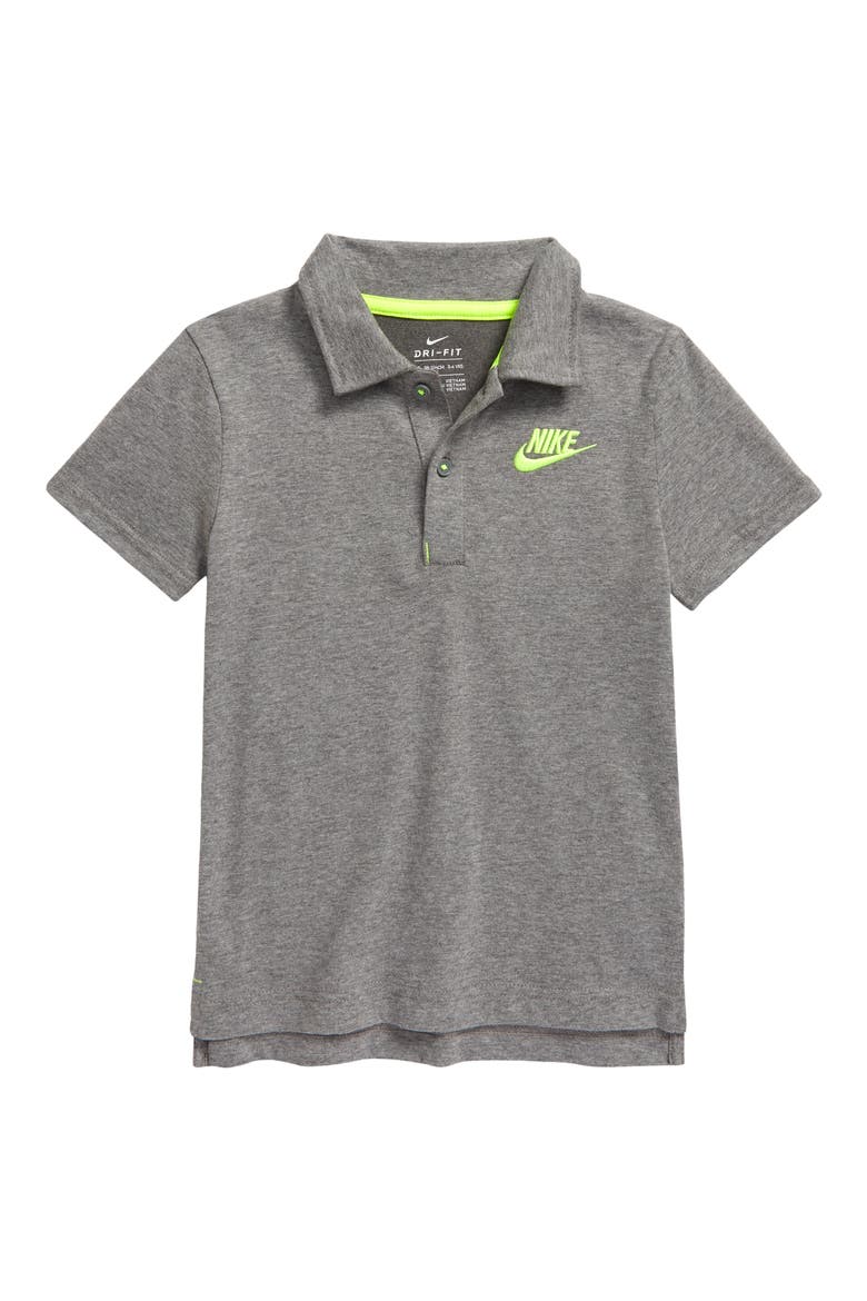 Kids' Dri-FIT Polo, Main, color, GEH- CARBON HEATHER