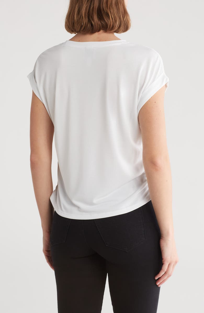 INDUSTRY REPUBLIC CLOTHING Side Ruched Top, Alternate, color, White