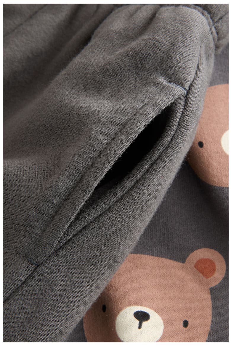 Bear Print Sweatshirt & Joggers Set, Alternate, color, GREY