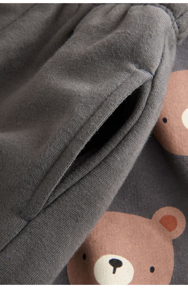 NEXT Bear Print Sweatshirt & Joggers Set, Alternate, color, Grey