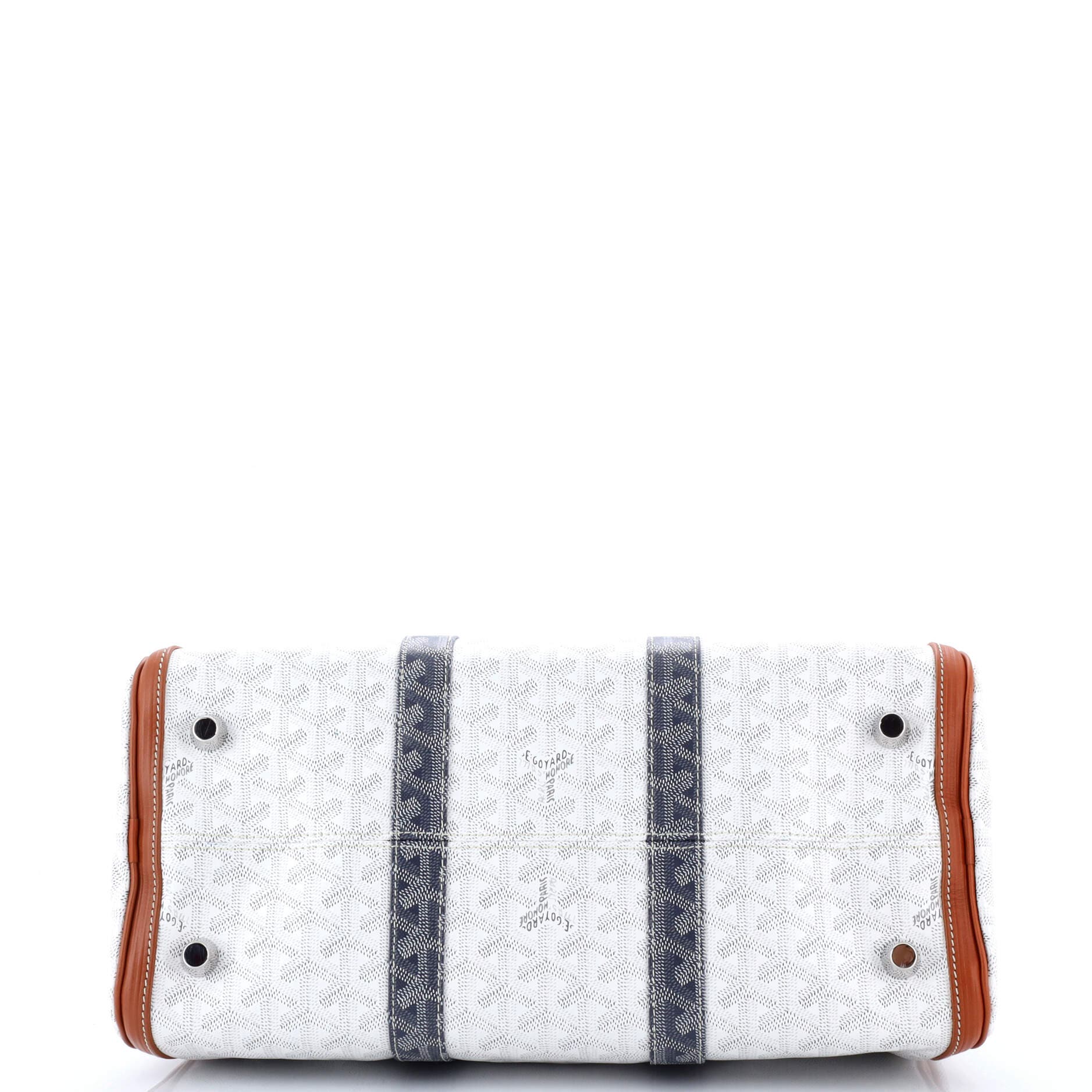 Pre-Owned Goyard Croisiere Bag Coated Canvas 35, Alternate, color, White