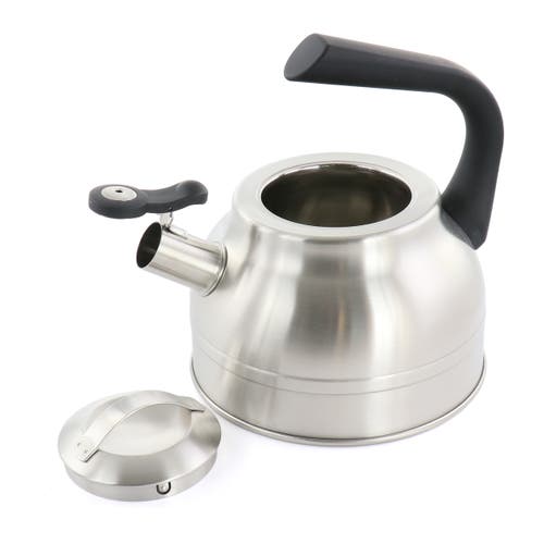 Kenmore 2.3 Quart Stainless Steel Whistling Tea Kettle In Silver
