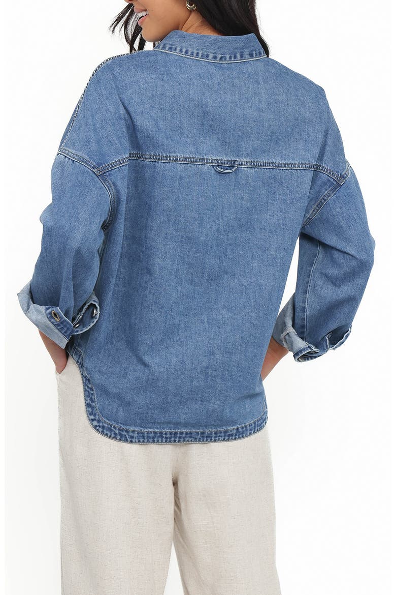 Cornelia Denim Button-Up Shirt, Alternate, color, BLUE