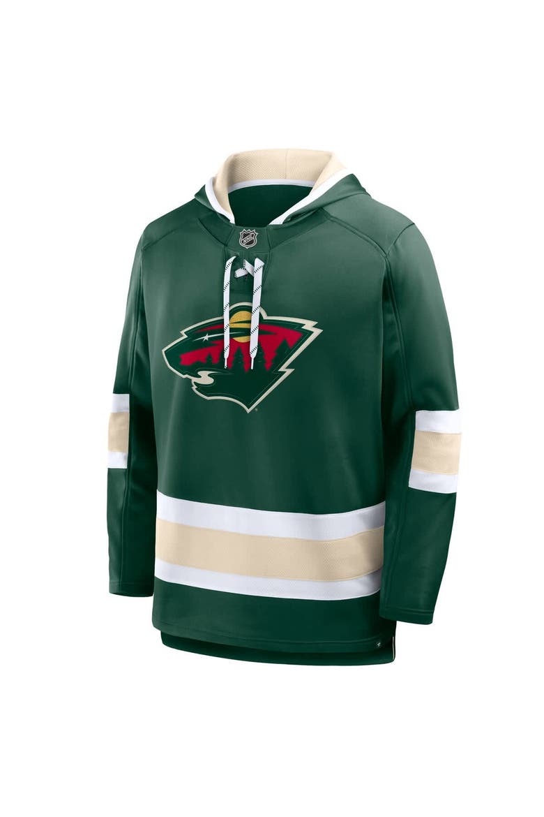 Men's Fanatics Green Minnesota Wild Prime Time Fleece Hoodie, Alternate, color, Green