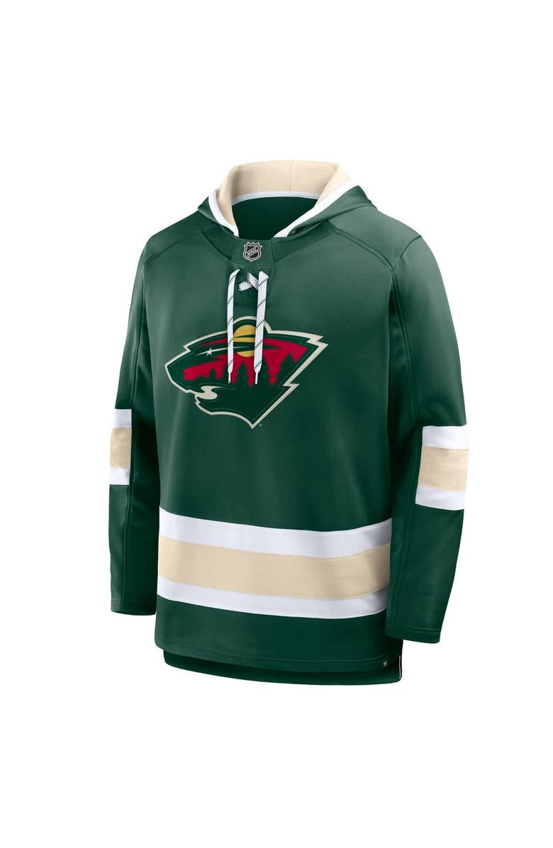 FANATICS Men
s Fanatics Green Minnesota Wild Prime Time Fleece Hoodie, Alternate, color, Green