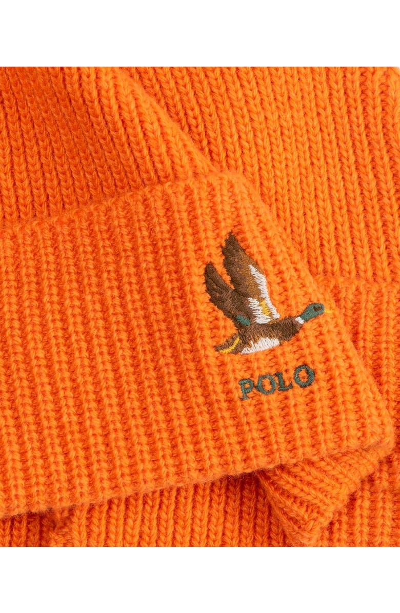Polo Ralph Lauren Duck Beanie, Alternate, color, Bedford Orange