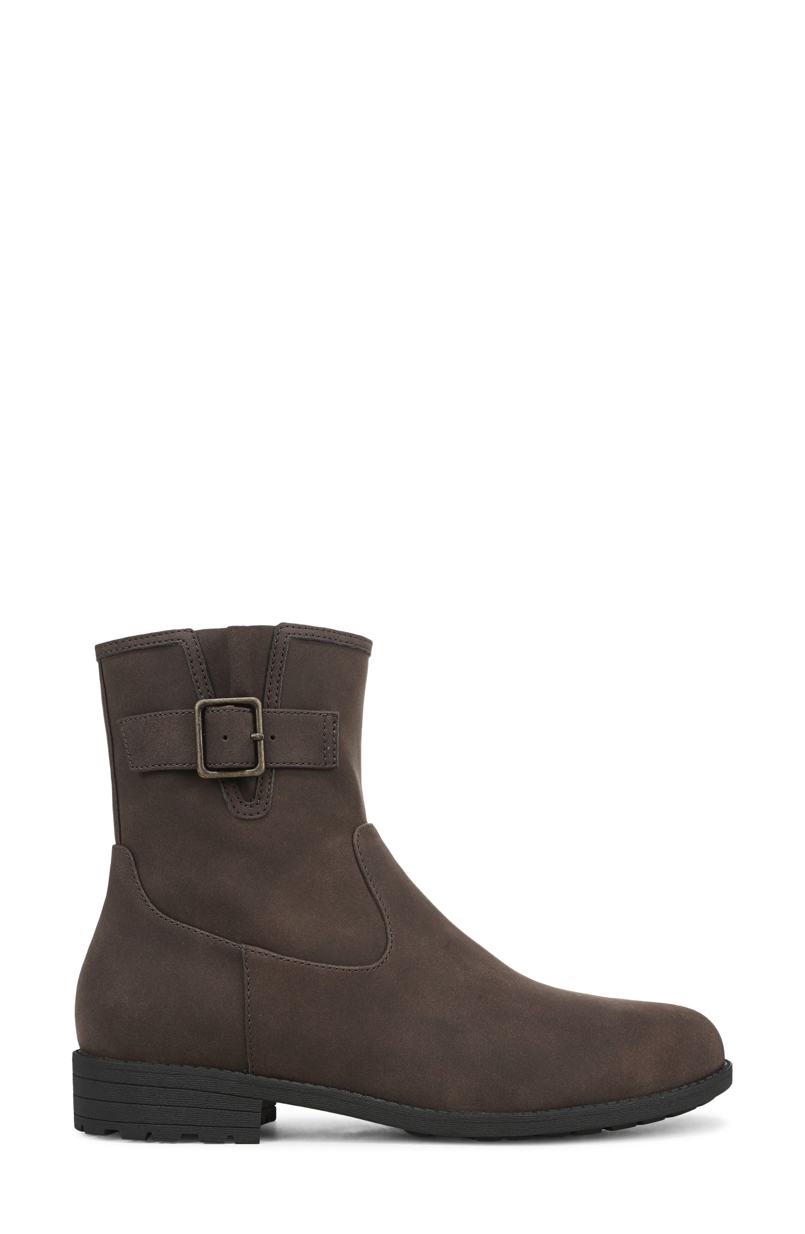 Jill Faux Leather Bootie, Alternate, color, CHOCOLATE