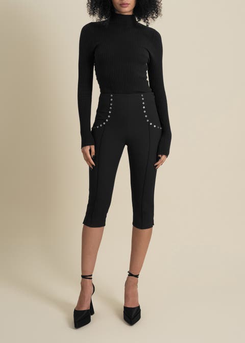 Benjamin Cropped Stretch Capri Pants