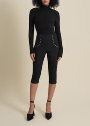 Contessa Mills Benjamin Cropped Stretch Capri Pants