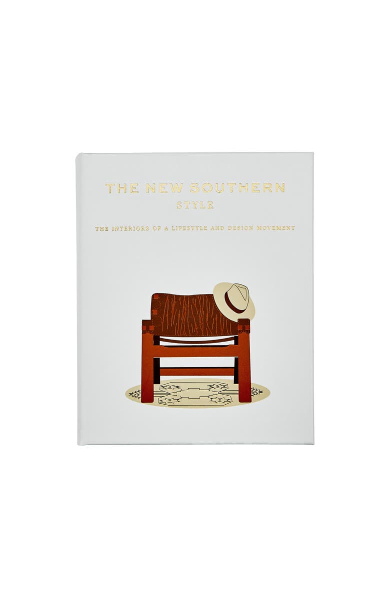 Graphic Image The New Southern Style The Interiors of a Lifestyle and Design Movement Leather Coffee Table Book, Main, color, Ivory
