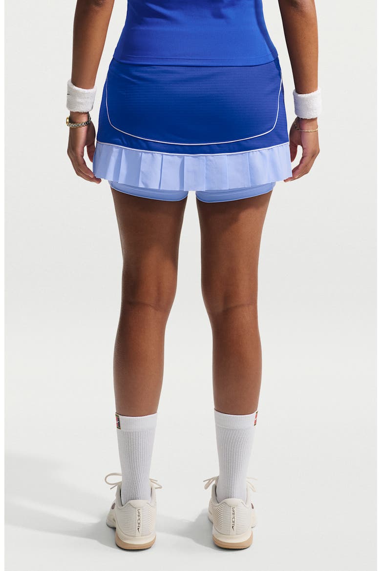 Pleated Performance Skort, Alternate, color, OLD ROYAL/ ALUMINUM/ WHITE