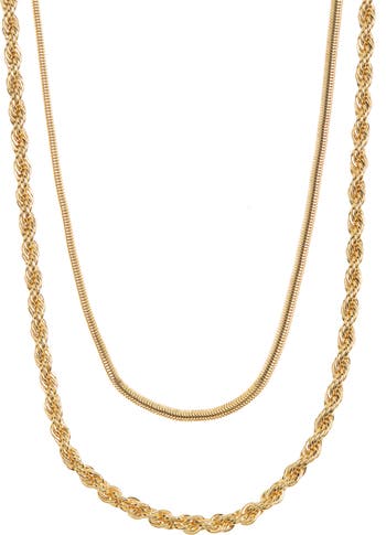 NORDSTROM RACK Snake & Rope Chain Necklace - Set of 2 | Nordstromrack