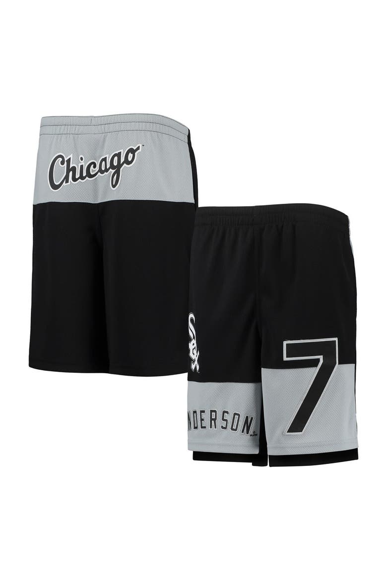 Youth Tim Anderson Black Chicago White Sox Pandemonium Name & Number Shorts, Main, color, Black