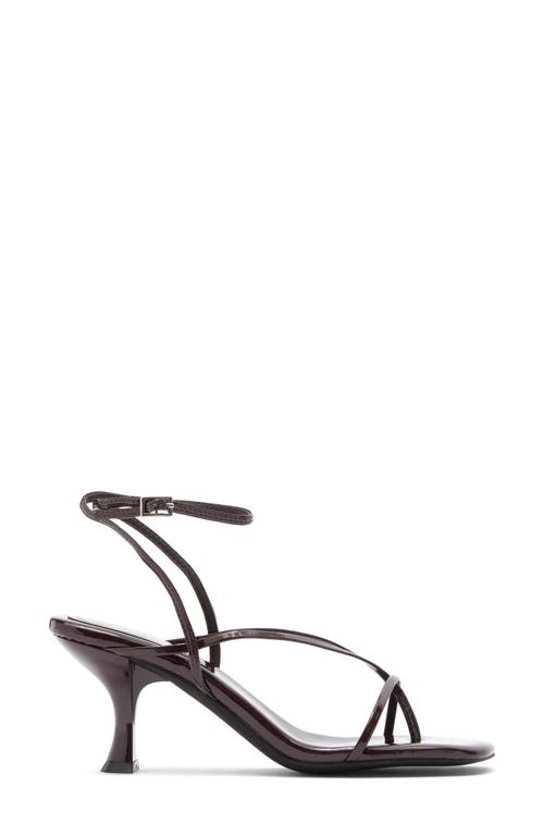 Jeffrey Campbell Fluxx Sandal In Brown Patent