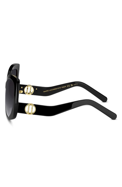 Marc Jacobs 808s Acetate Butterfly Sunglasses In Black/dark Grey Sf