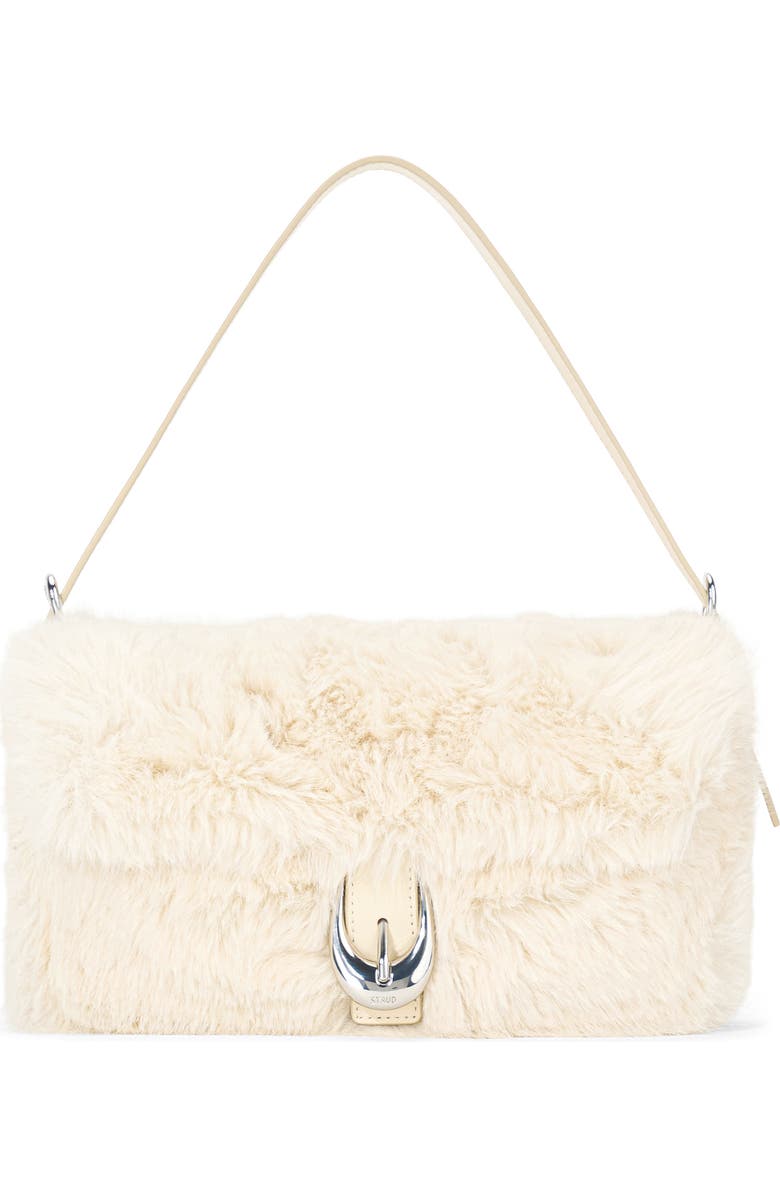 STAUD Harlow Faux Fur Shoulder Bag, Main, color,