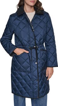 DKNY Diamond Quilted Coat