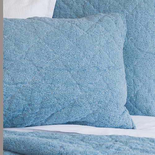 Elisabeth York 26" X 26" Savina Cotton Euro Sham In Blue