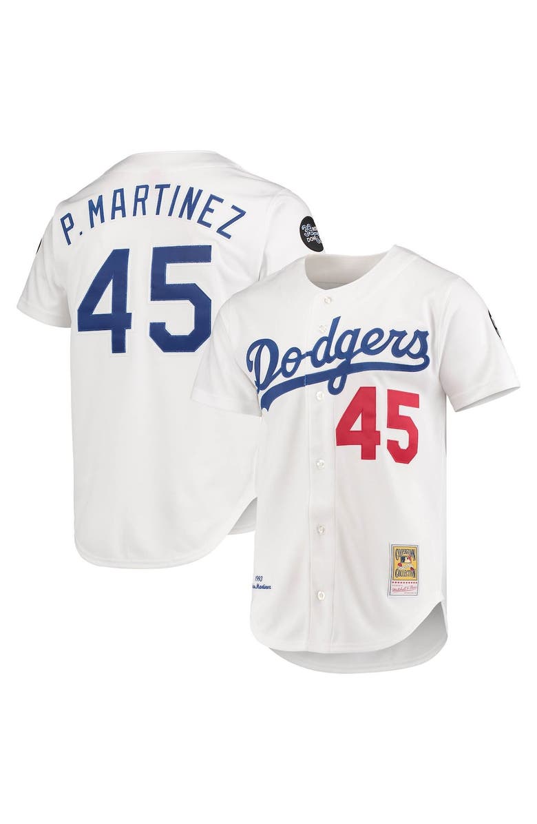 Mitchell & Ness Men's Mitchell & Ness Pedro Martinez White Los Angeles Dodgers 1993 Cooperstown Collection Home Authentic Jersey, Alternate, color, White