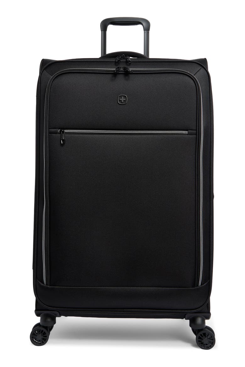 28-Inch Softside Spinner Luggage, Main, color, BLACK
