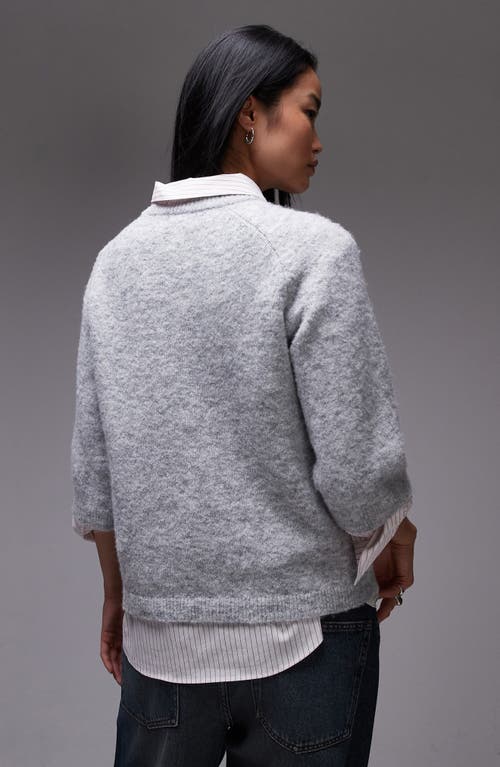 Shop Topshop Crewneck Sweater In Grey