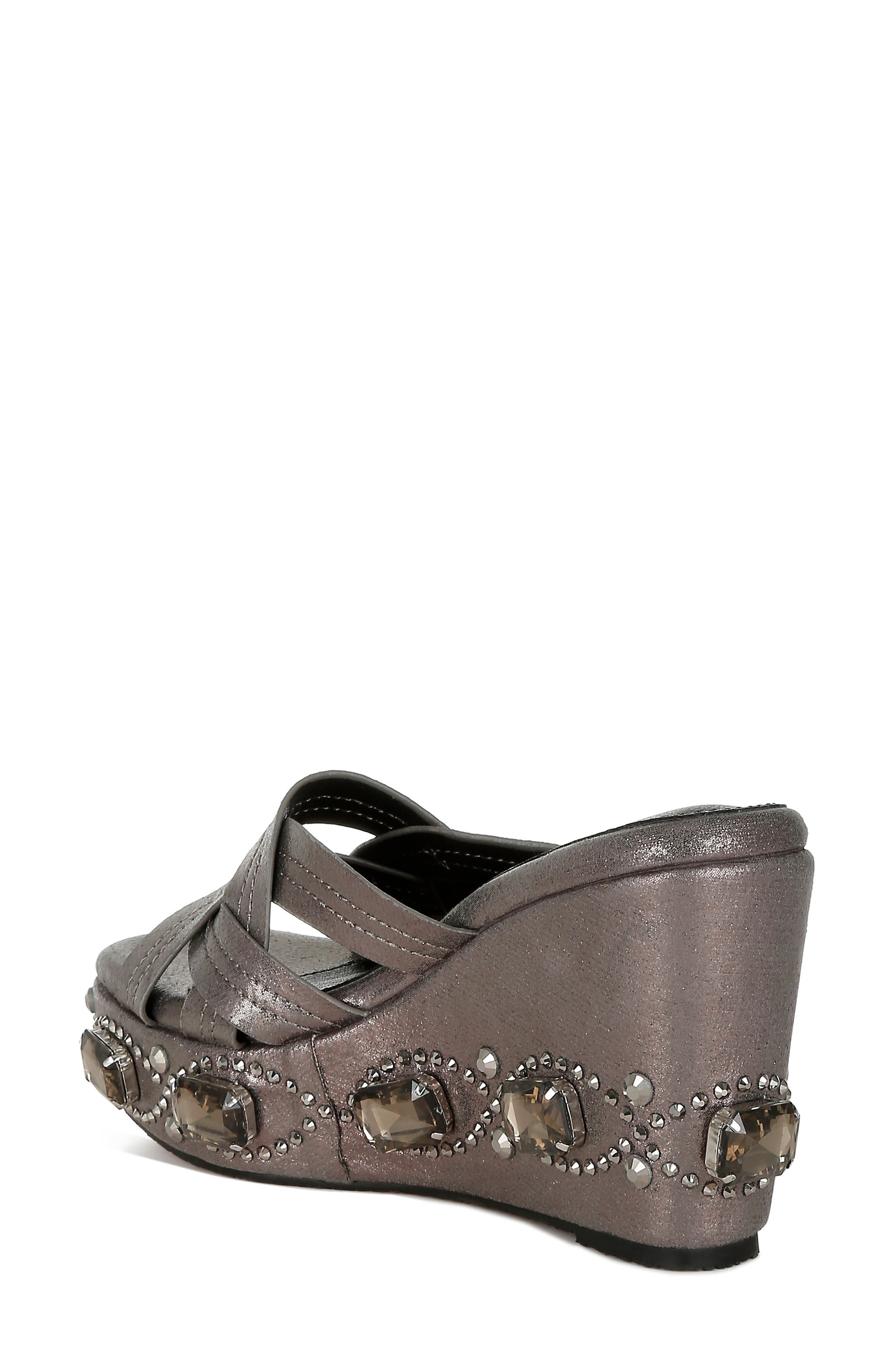 LONDON RAG Blistronic Platform Wedge Sandal, Main, color, Pewter