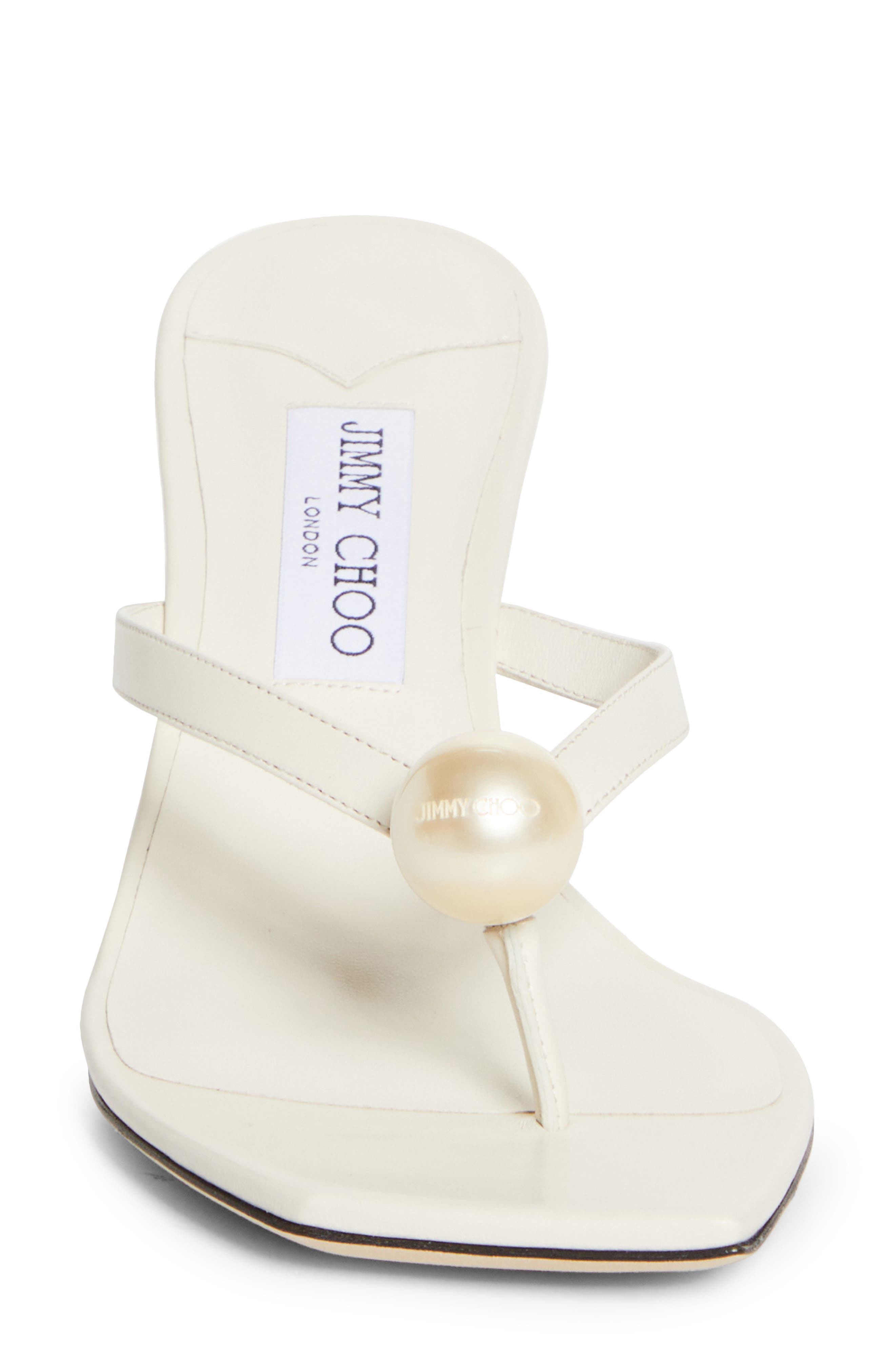 Jimmy Choo Freja Sandal, Alternate, color, Latte/ White
