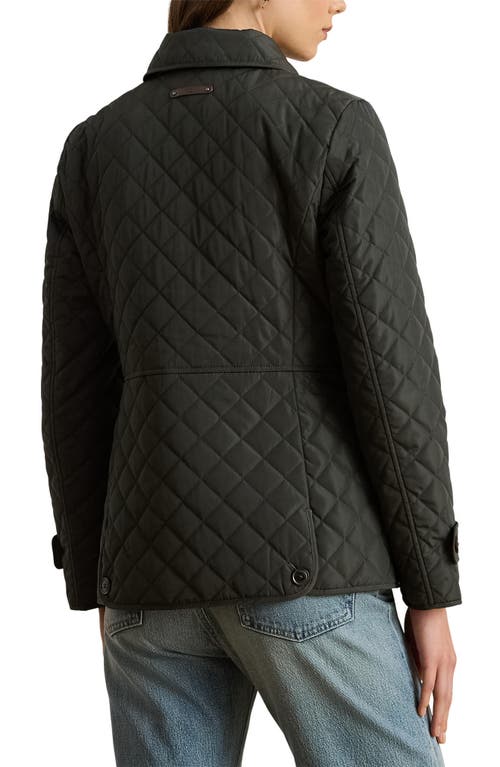 Ralph Lauren Lauren  Crested Quilted Jacket In Green