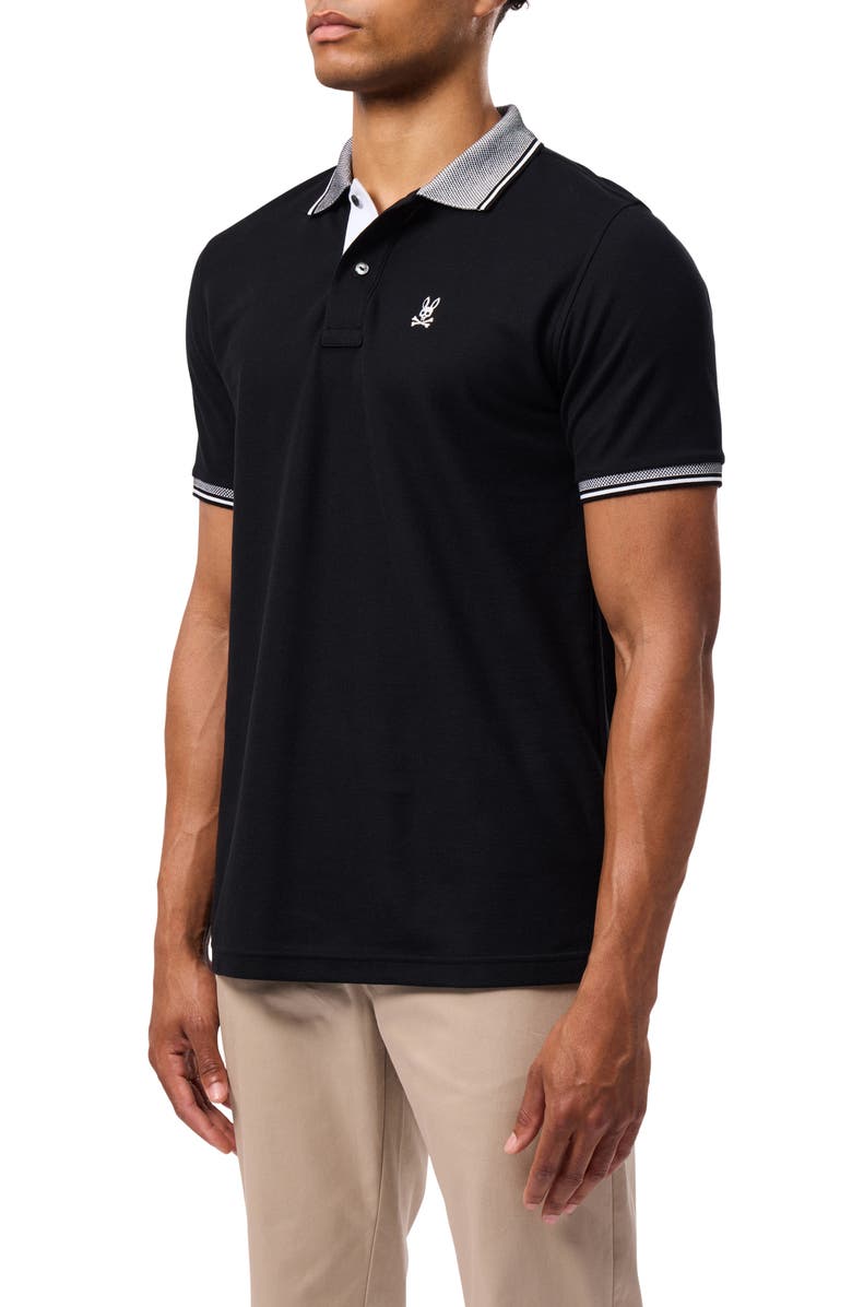 Psycho Bunny Bradford Tipped Piqué Knit Polo, Alternate, color, 