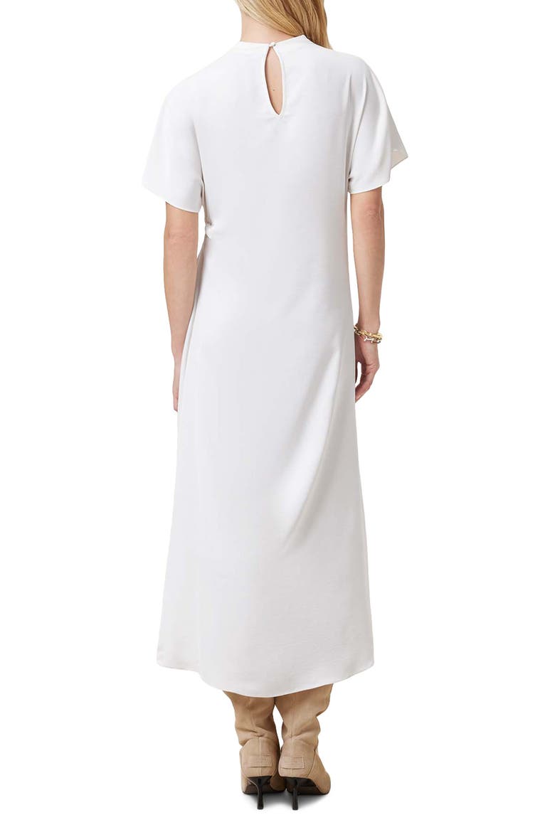 Rosie Mock Neck Side Drape Asymmetric Maxi Dress, Alternate, color, CHALK WHITE
