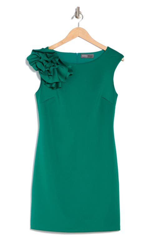 Donna Ricco Rosette Cap Sleeve Sheath Dress