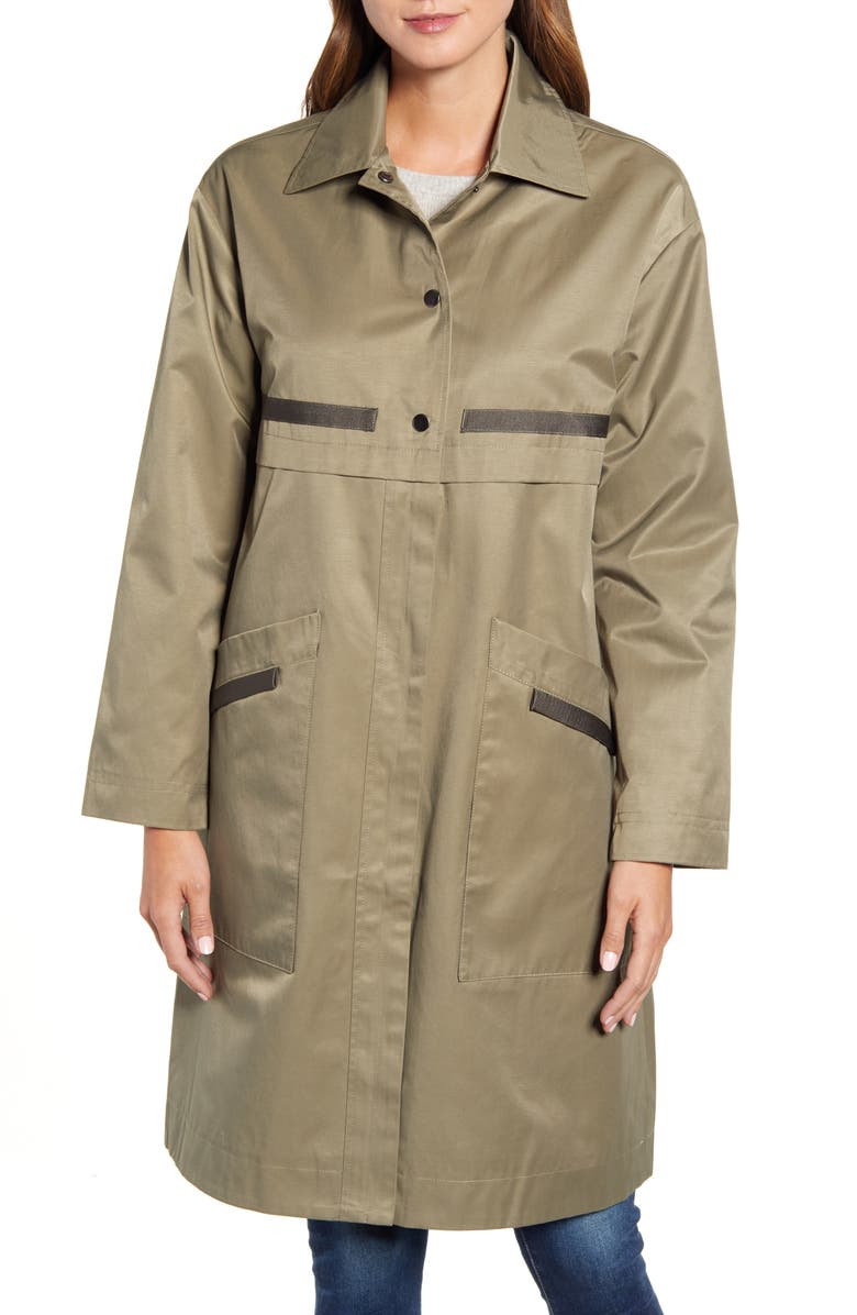 Bernardo Long Hooded Raincoat, Alternate, color,